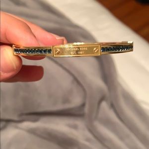 Michael Kors Navy and Gold hinged bracelet